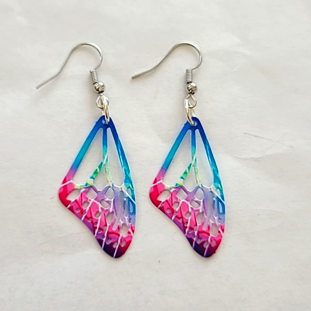 Hand Crafted Butterfly Wing Earrings